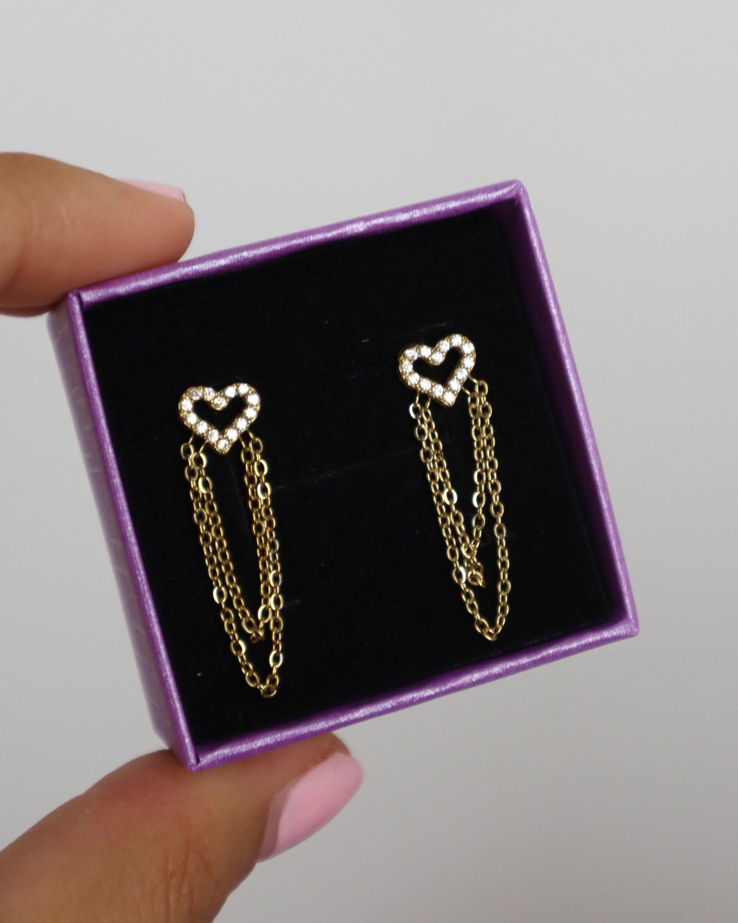Orecchini Heart Cascata